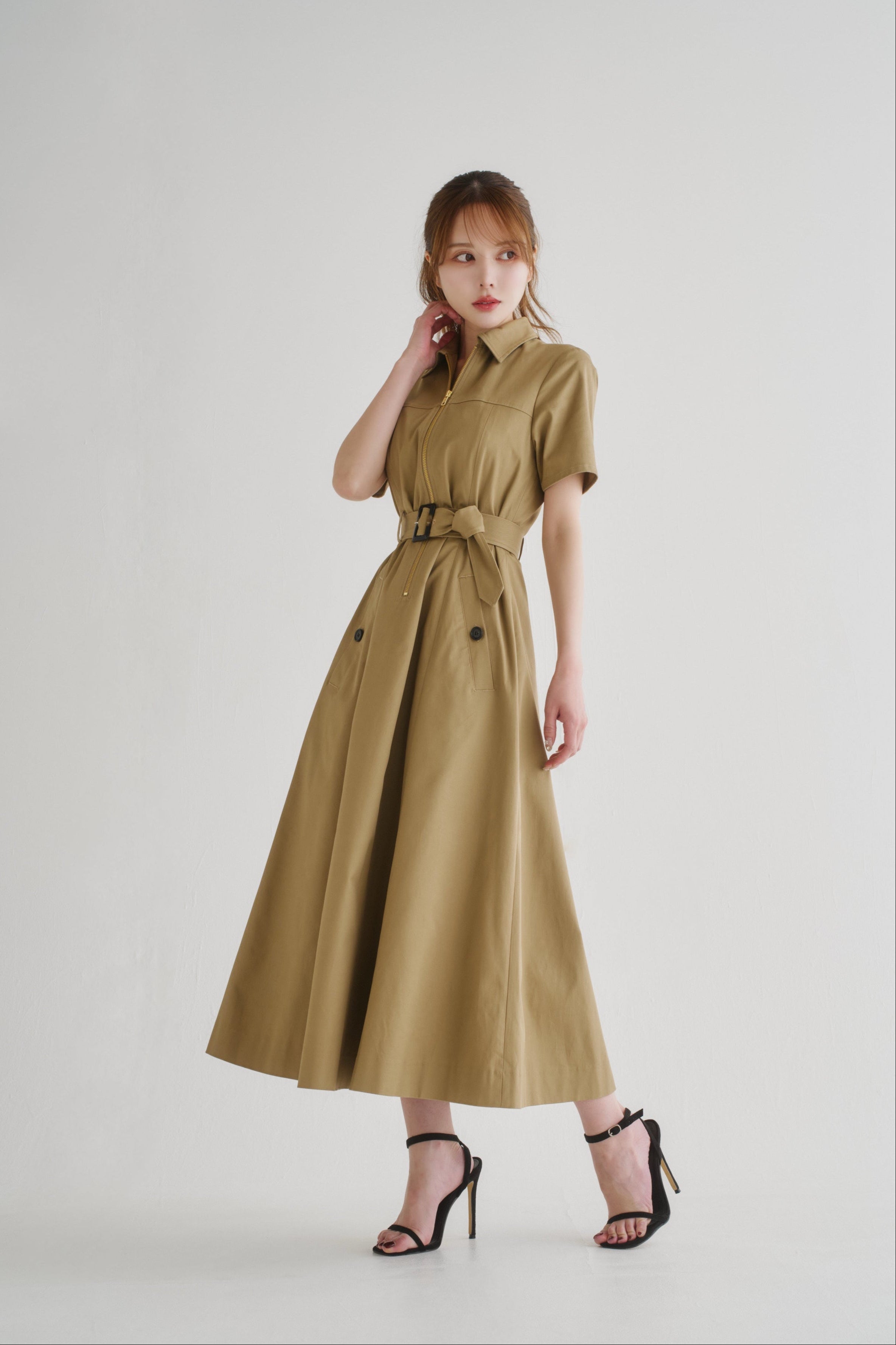 モダングレース トレンチワンピース