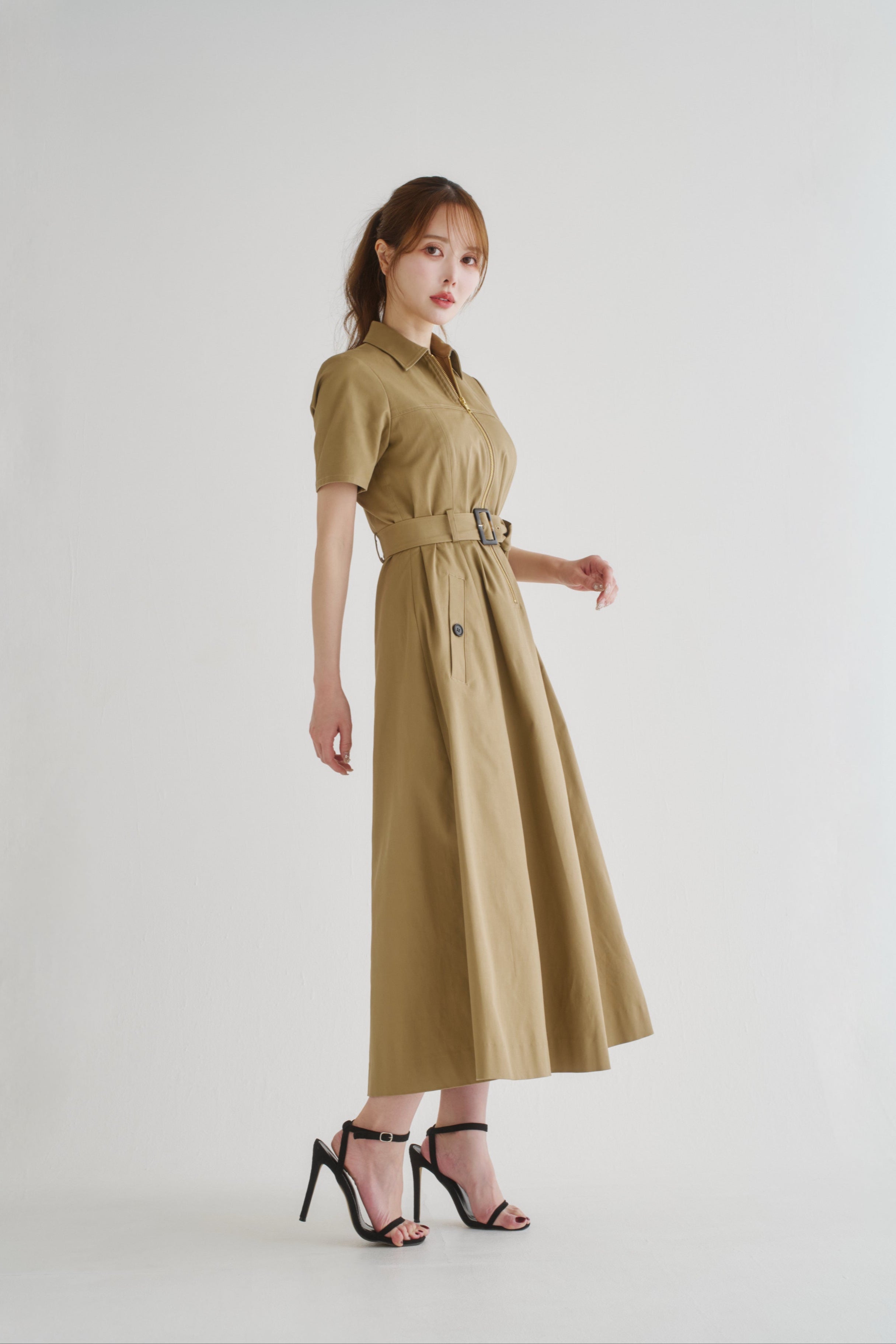 モダングレース トレンチワンピース