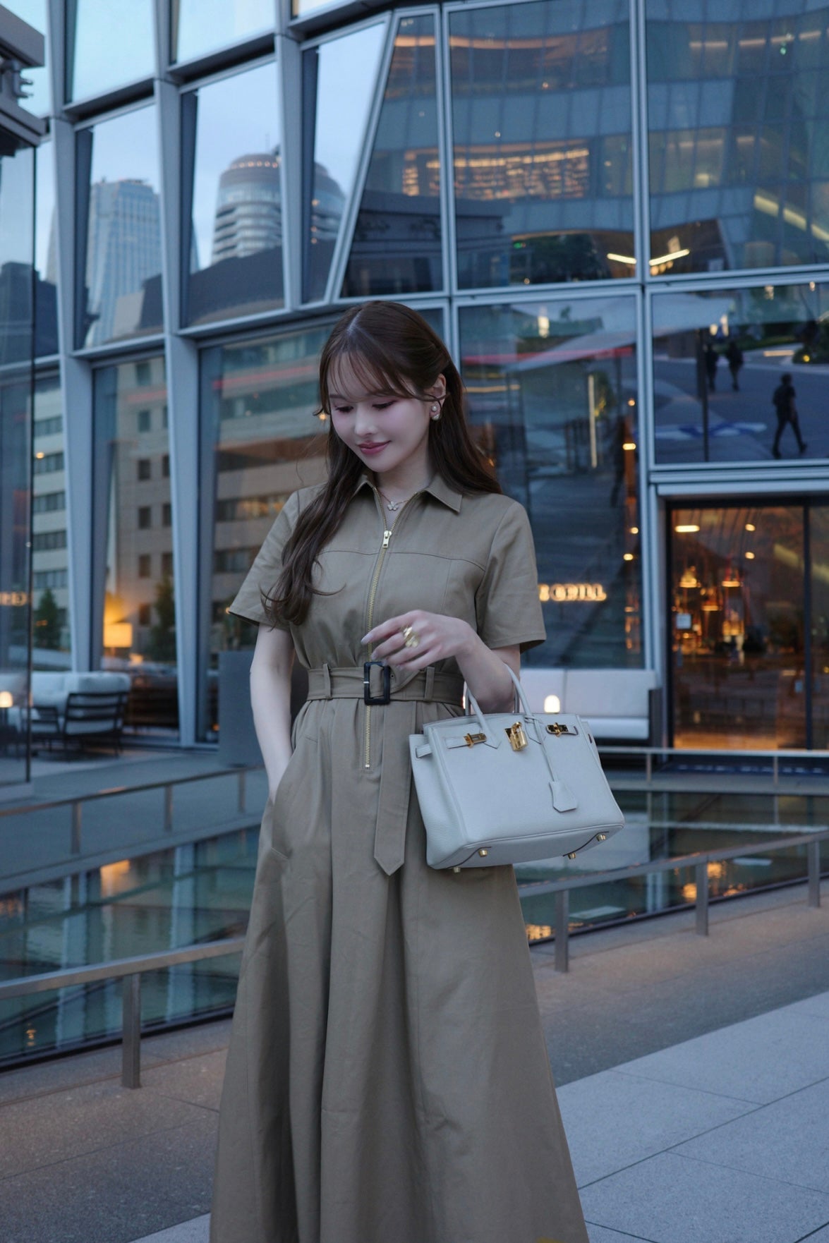 モダングレース トレンチワンピース